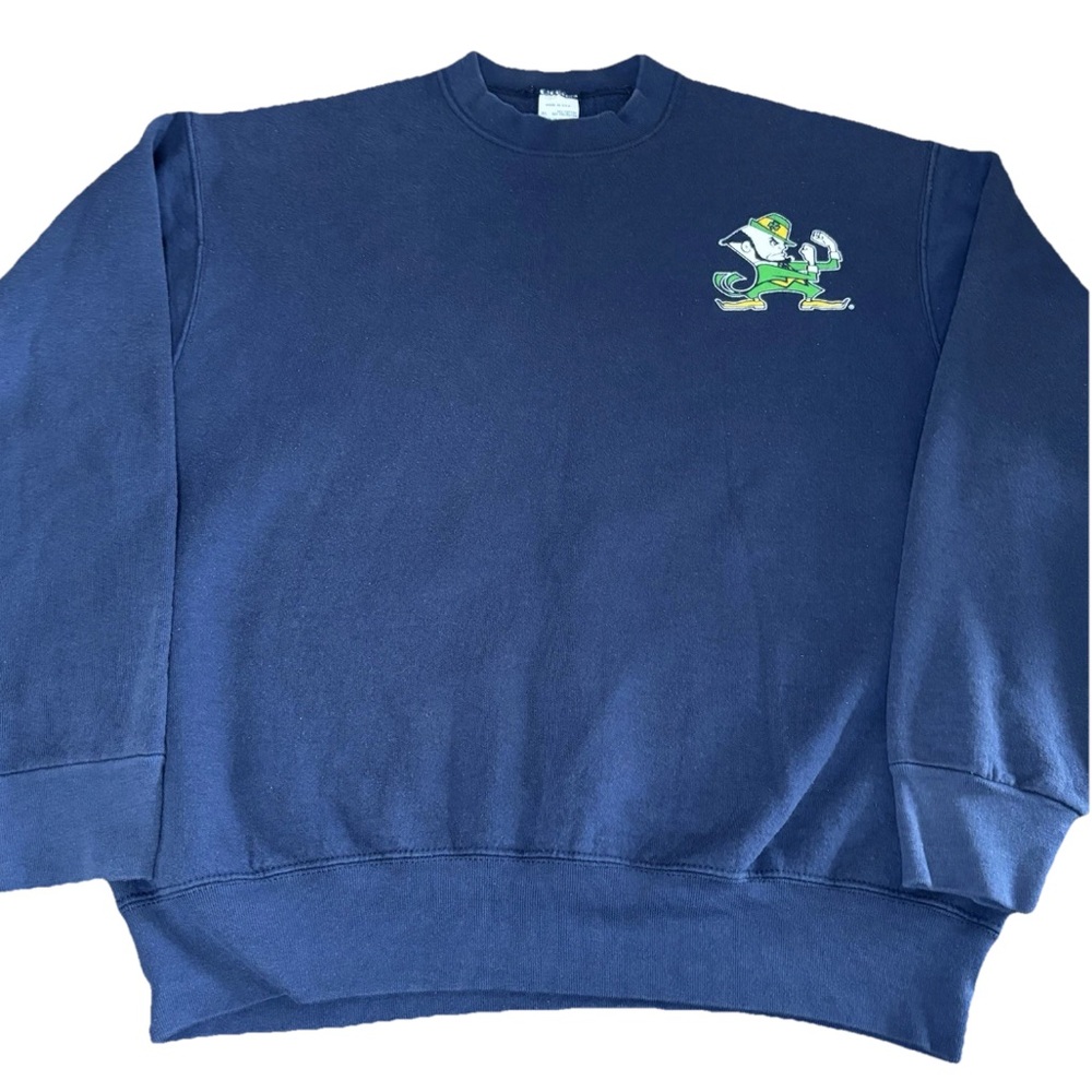 Vintage 90s Salem Notre Dame Fighting Irish Crew Sweatshirt USA - Picture 2 of 8